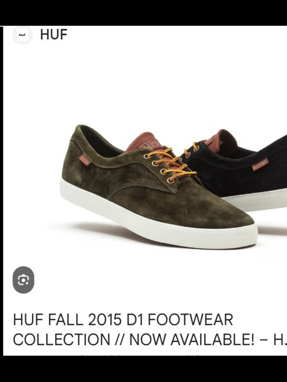 HUF 2015 Rare Men's Olive Suede Low-Top Sneakers
